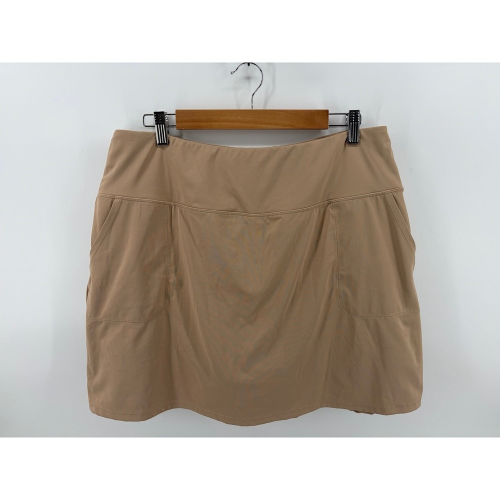 Santiny Activewear Skort, Tan, Golf/Bike/Tennis, Women's Size XXL, Pre-Owned